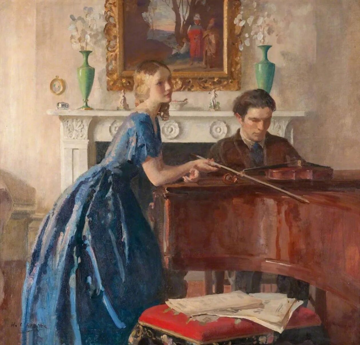 Крейцерова Соната картина. Walter Ernest Webster художник. Крейцерова Соната Ренэ Принэ. Романс попутная