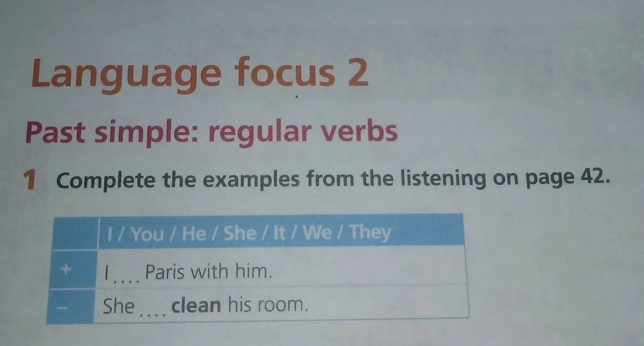 Complete the examples from the text