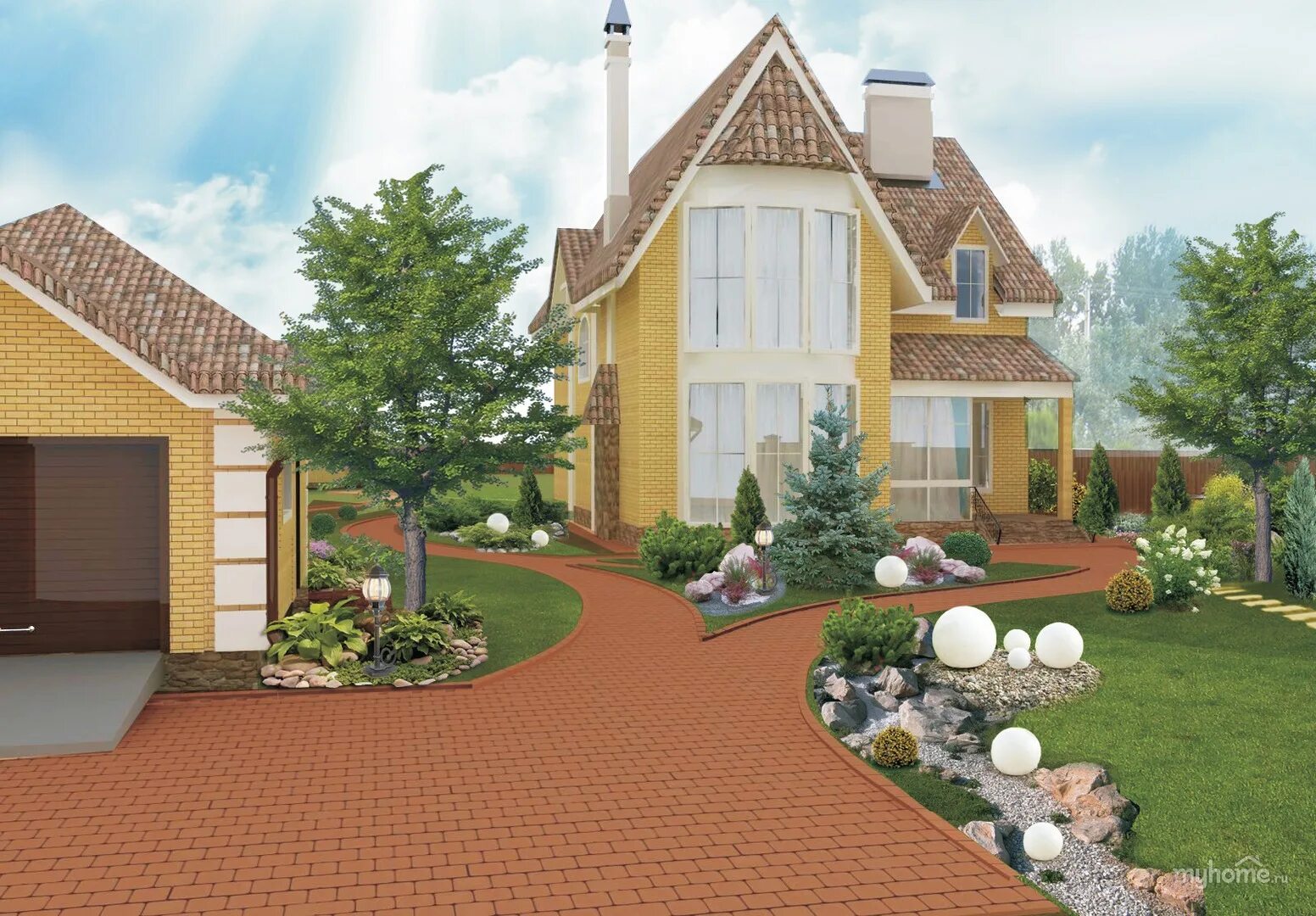 участок 20 соток планировка с баней беседкой и прудом. планировка участка. красивая планировка участка. дом в глубине двора. ландшафт коттеджа.