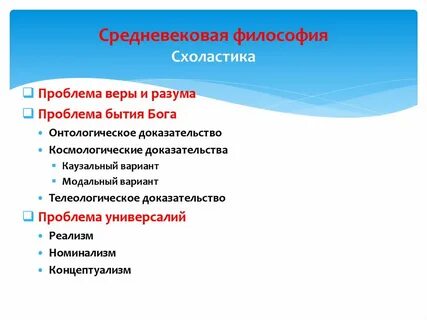 Проблемы средневековья