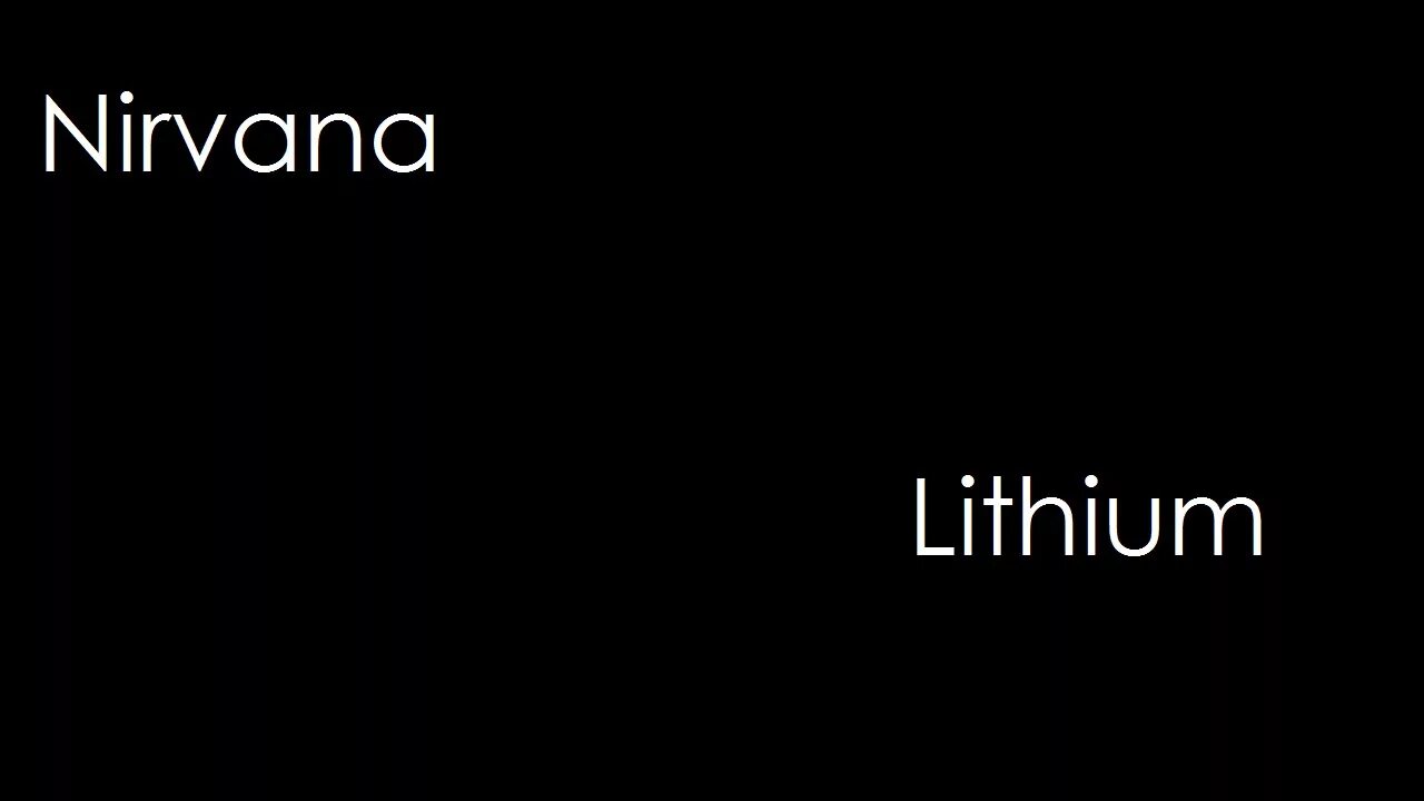 Lithium текст