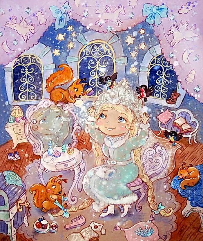 Новогодние иллюстрации художника elizabeth goodrick-dillon. Костюм снегурочки на утренник. Лицо снегурочки. Чудо снегурочка. Волшебница-зима.