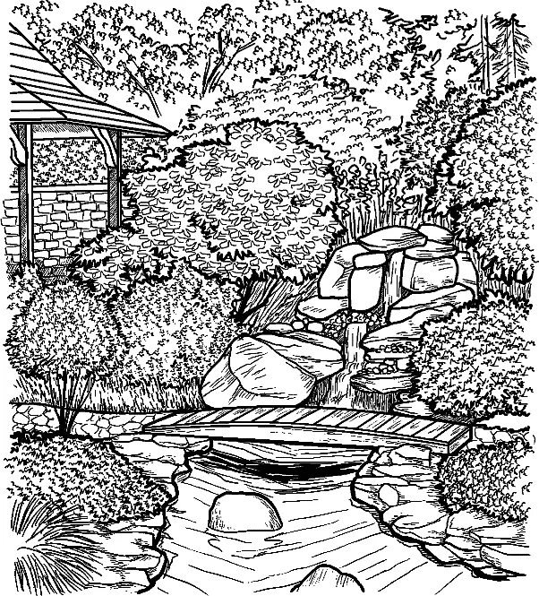 Японский стиль сада эскиз. Японский сад карандашом. Японский сад рисунок. Японский сад эскиз. Наброски ландшафта.