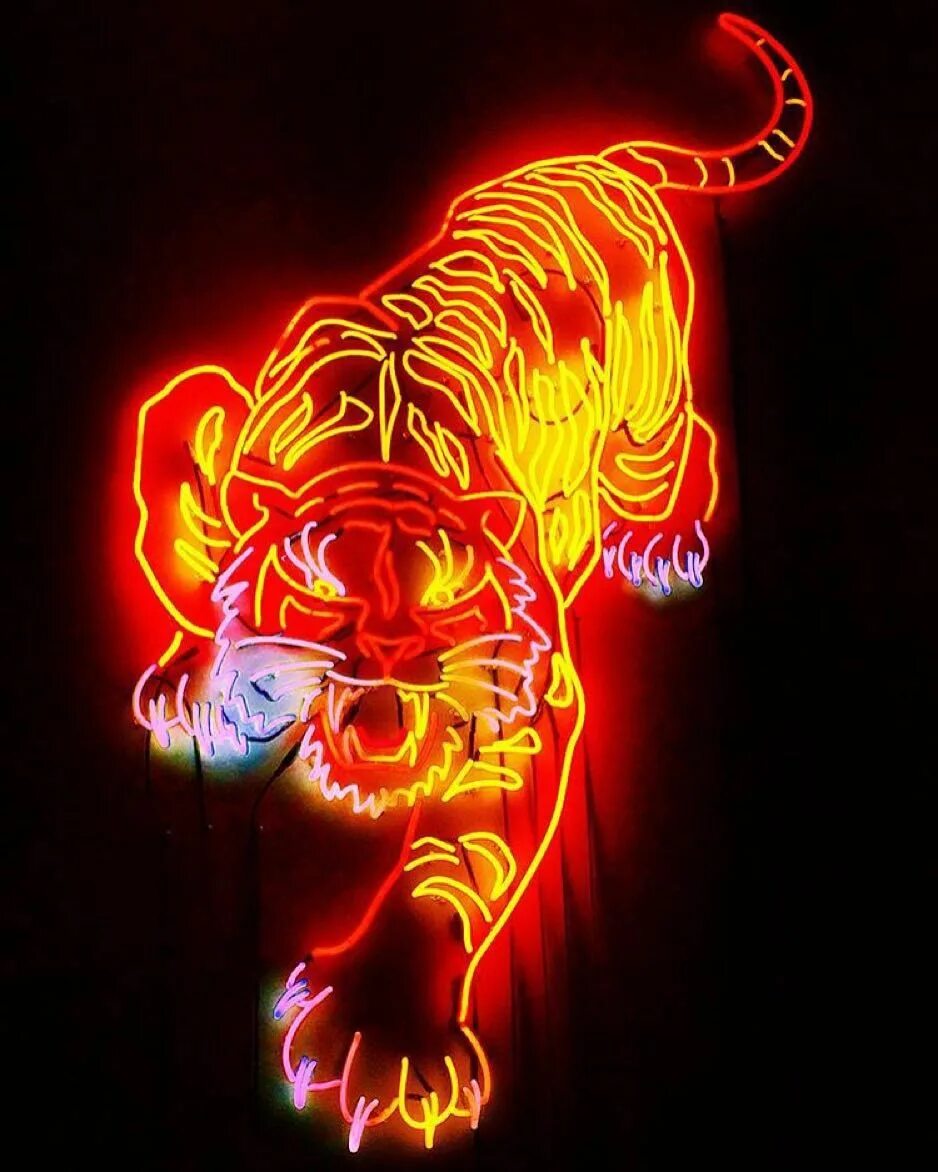 Красный тиг. Тасманиан тигр неон. Огненный тигр. Красный Огненный тигр. Светящиеся тигры.