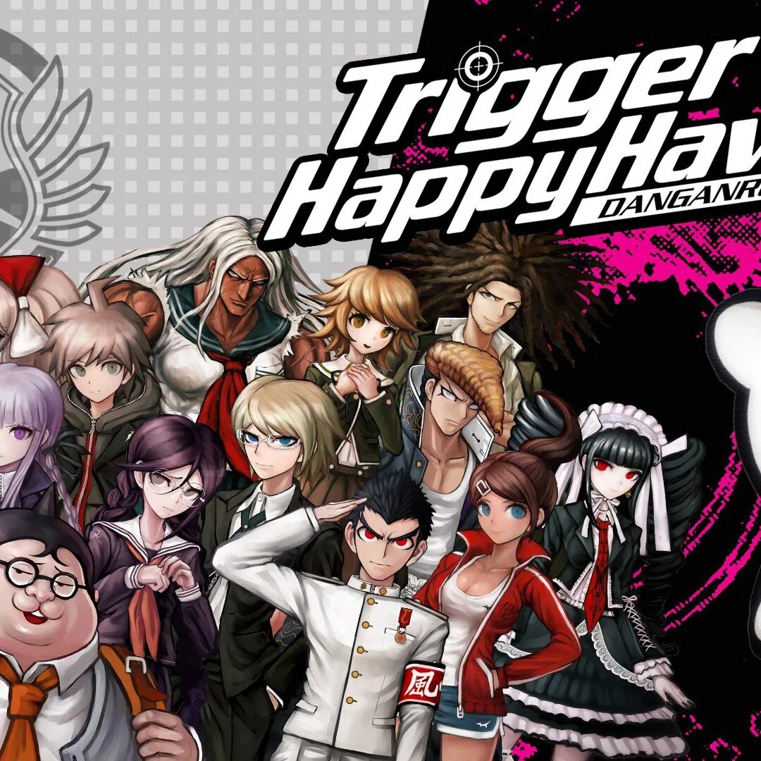 Trigger happy игра. Danganronpa: trigger happy havoc. данганронпа фон. happy havoc ронпа. ронпа 2 персонажи.