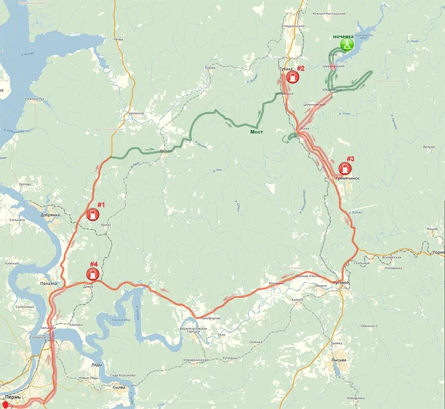 Сколько от перми до губахи
