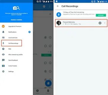 Truecaller запись разговоров