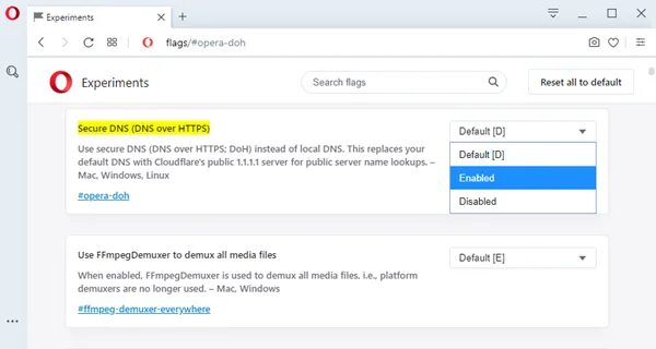 Opera check dns. Как в в опере включить днс. opera:flags#use-angle.