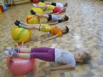 Фитбол гимнастика в детском саду