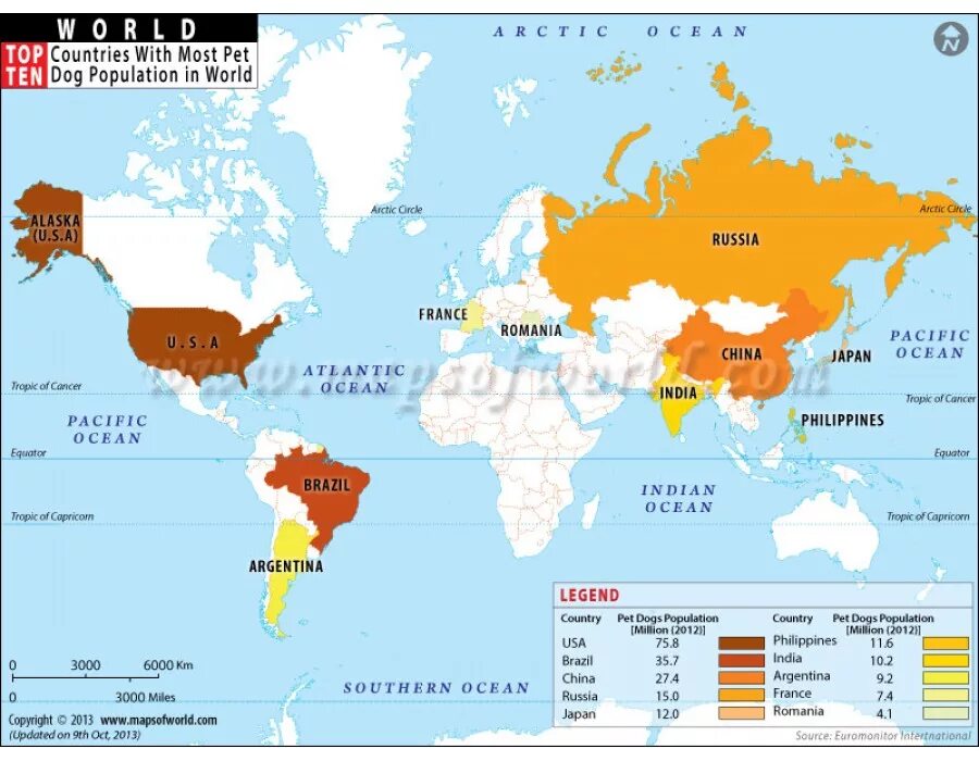 Arctic population. Dogs of the World and their Countries. What Pets are most popular in your Country?. If Country x. Ten countries