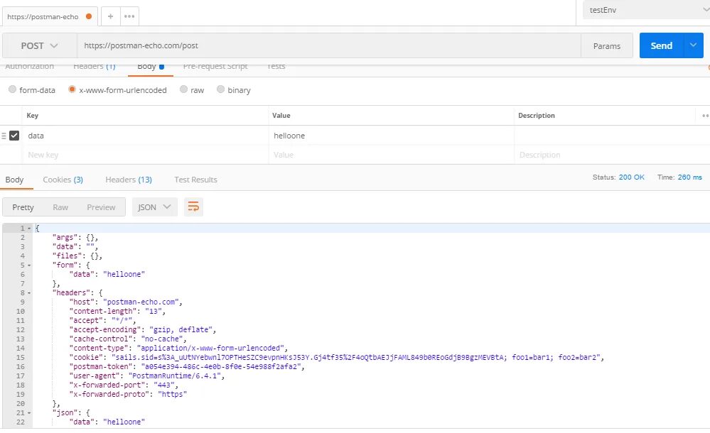 Application form urlencoded
