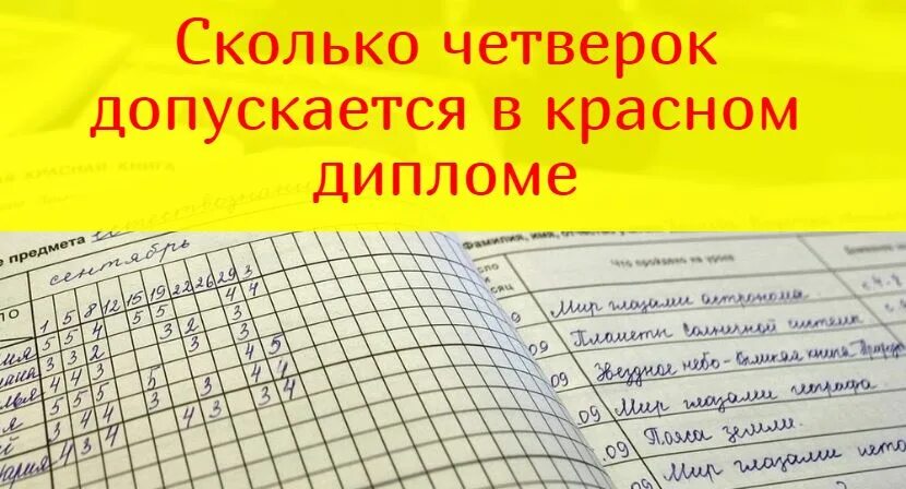 Сколько 4 допускается для красного диплома в колледже.