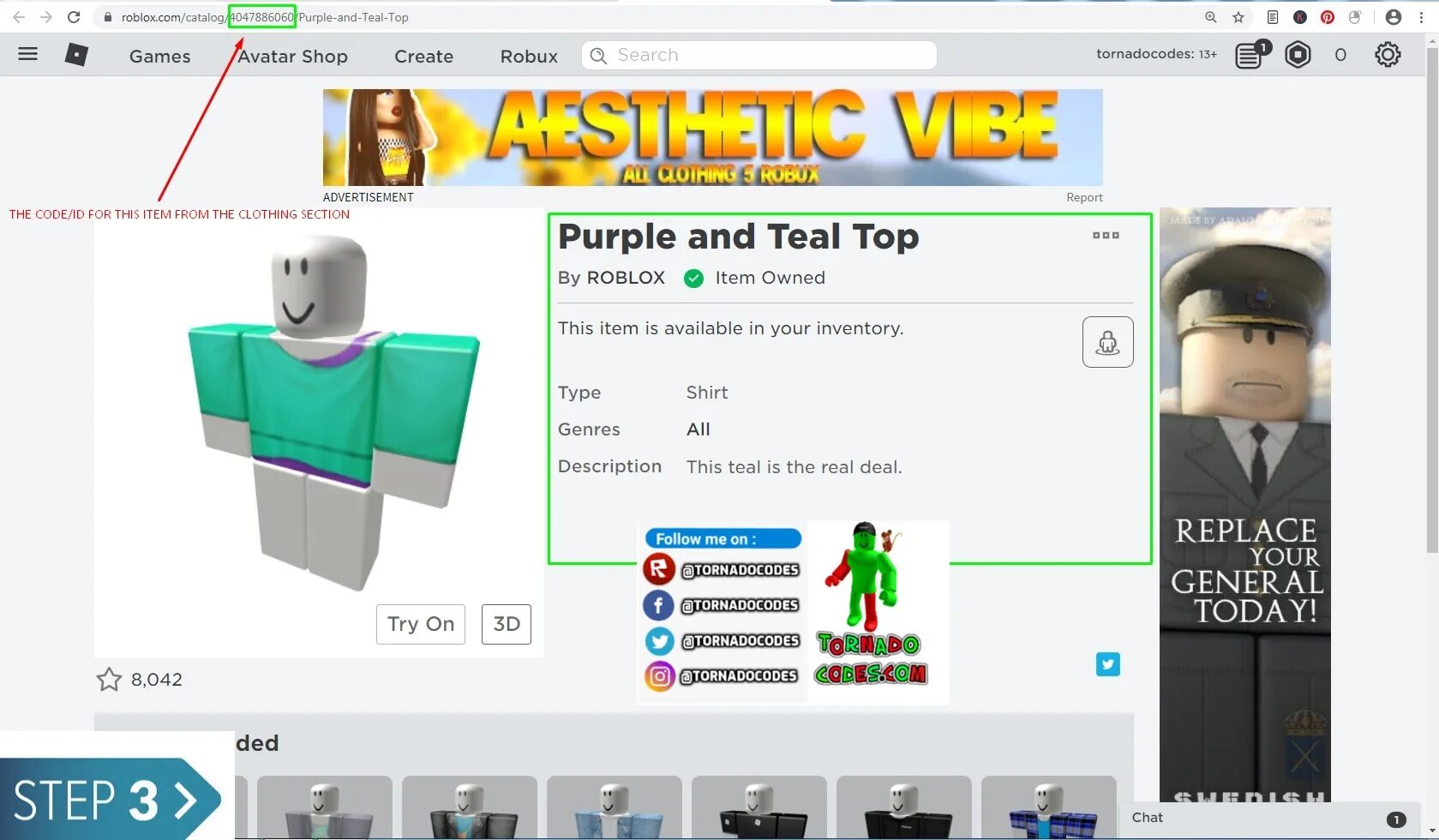 Roblox clothes codes