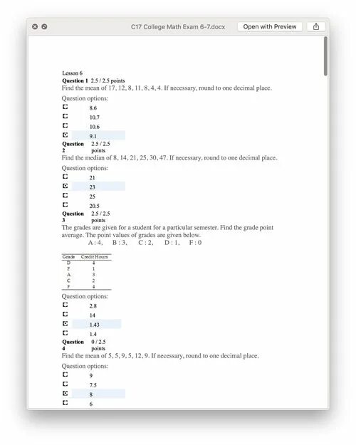 C1 tests