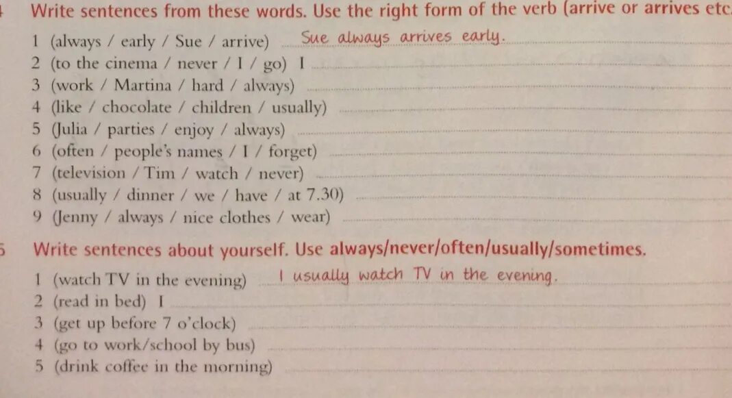 If he write to her she. Write sentences ответы. Английский язык write the sentences. Английский язык write the Words. Write sentences using these Words.