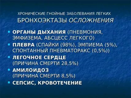 Нагноительные заболевания легких