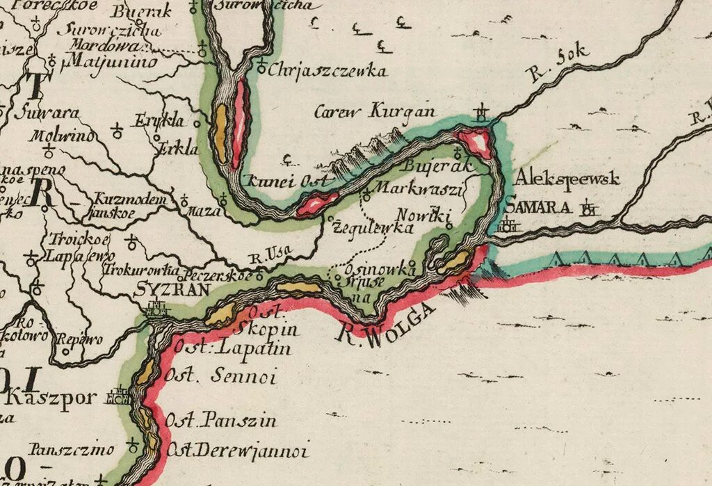 Где проходила каждый. Древняя карта Самарской Луки. Старинные карты Самарской Луки. Карта Самарской Луки 19 века. Древние карты Самарской Луки.