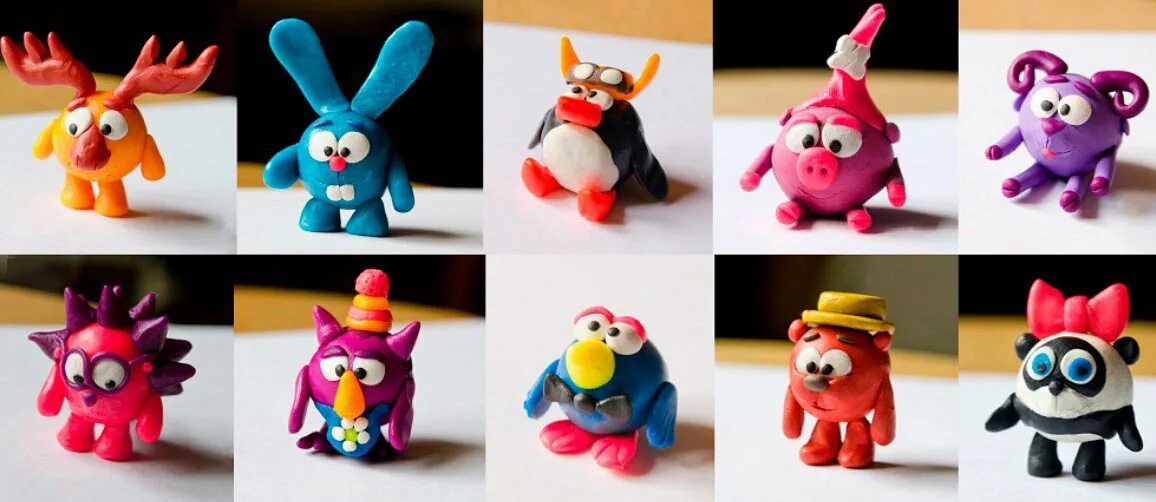 Смешарики лепка. Лепить героев. Чебурашка и крокодил гена лепка. Поделки из пластилина для детей. Герои из мультфильмов из пластилина.