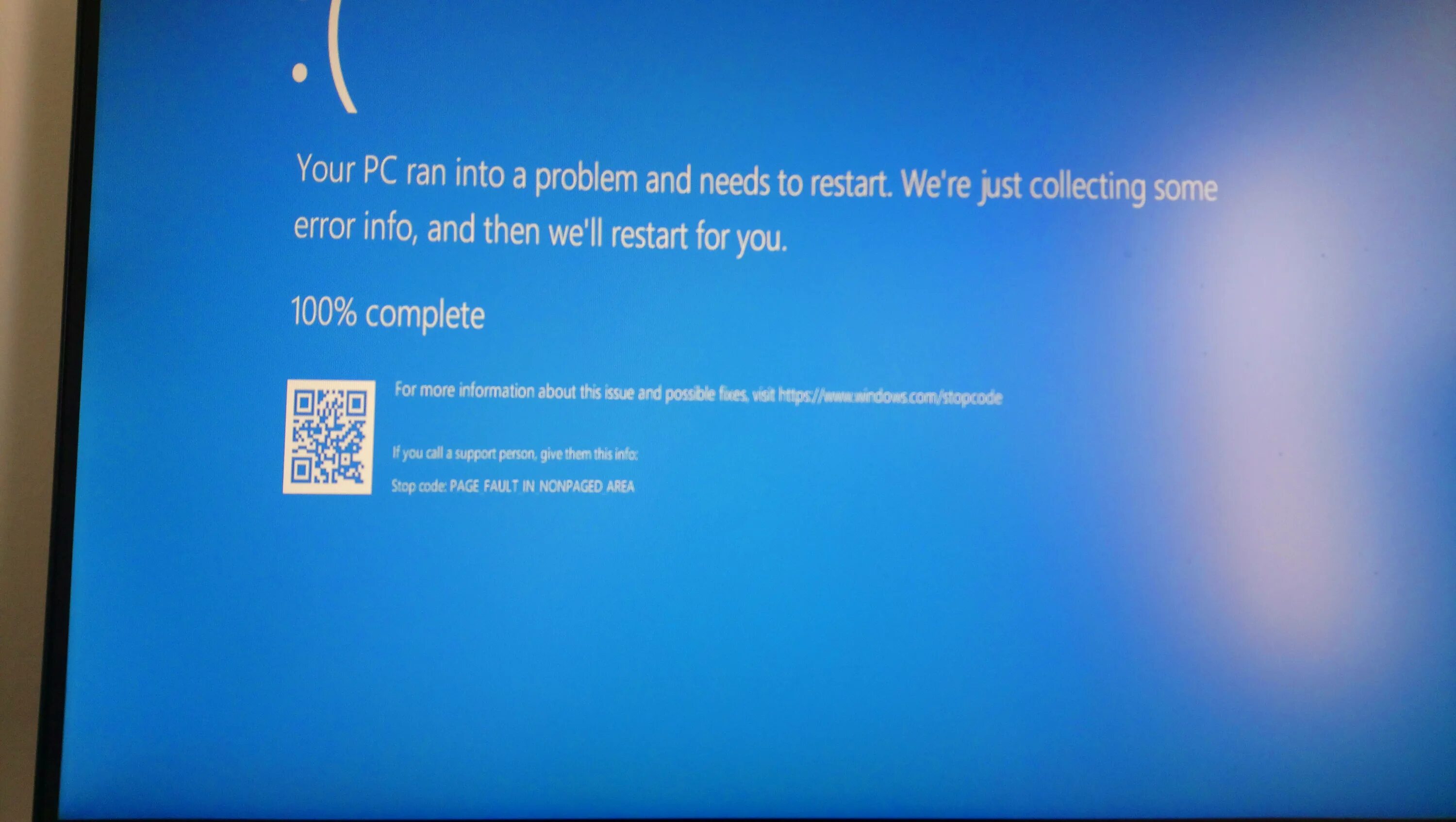 Ошибка page in nonpaged area. Синий экран Page_Fault_in_NONPAGED_area. Page Fault in NONPAGED area Windows 10. Синий экран смерти Windows 7 Page Fault. Ошибка Page Fault in NONPAGED area.