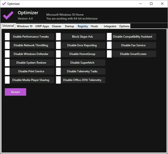 Optimized tweaks