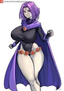 xhaart, raven, teen titans, pose, tagme, watermark, 1girls, artist name, bi...