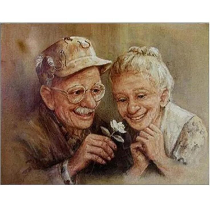 Старики любовь. Американская художница-самоучка дайана денгель (dianne dengel). Ты мой до старости. Пожилые люди. Ты мой до старости.