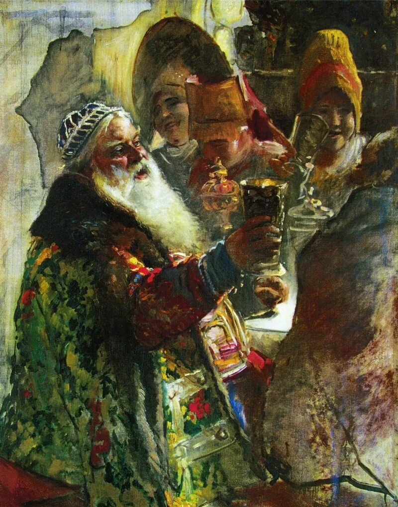 Русский живописец 17 века. Маковский Боярин с Кубком.