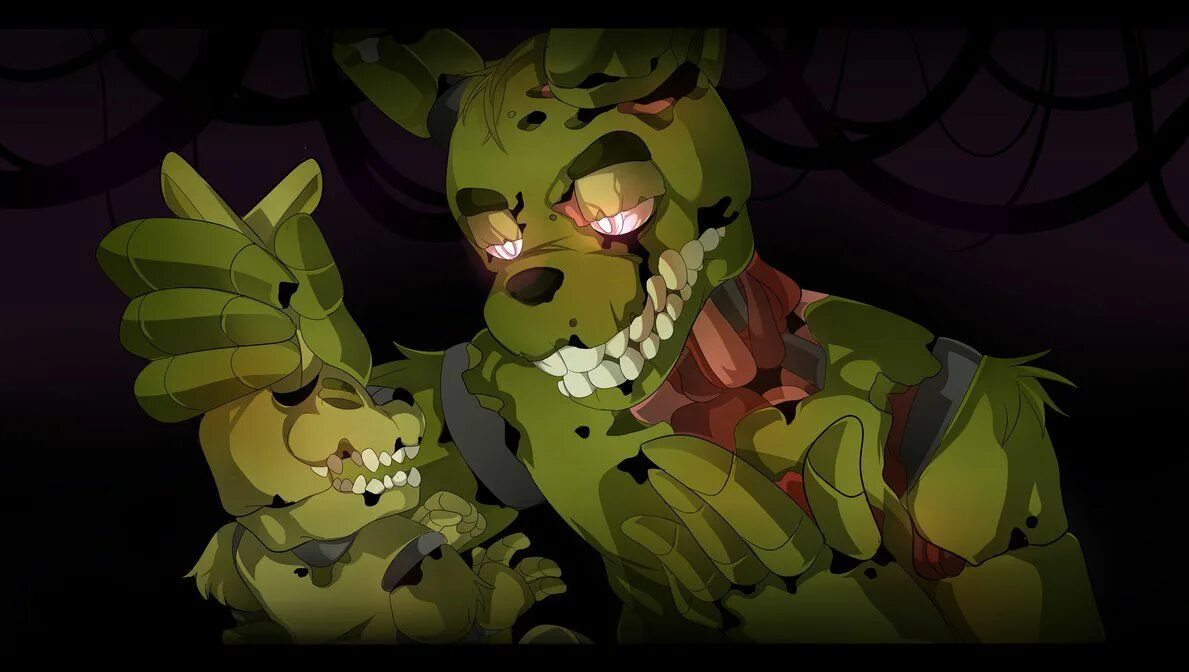 Five nights at freddys springtrap. Спринг Бонни и СПРИНГТРАП ПЛЮШТРАП. Спринг трап ФНАФ 9. СПРИНГТРАП И Фредди. ФНАФ спринг трап арт.