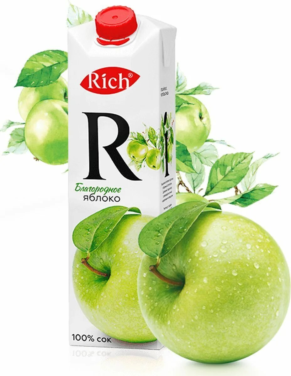 Сок rich яблоко 1л клубника. Рич яблоко. Сок тетра пак 1 литр. Рич яблоко. Вишневый сок рич.