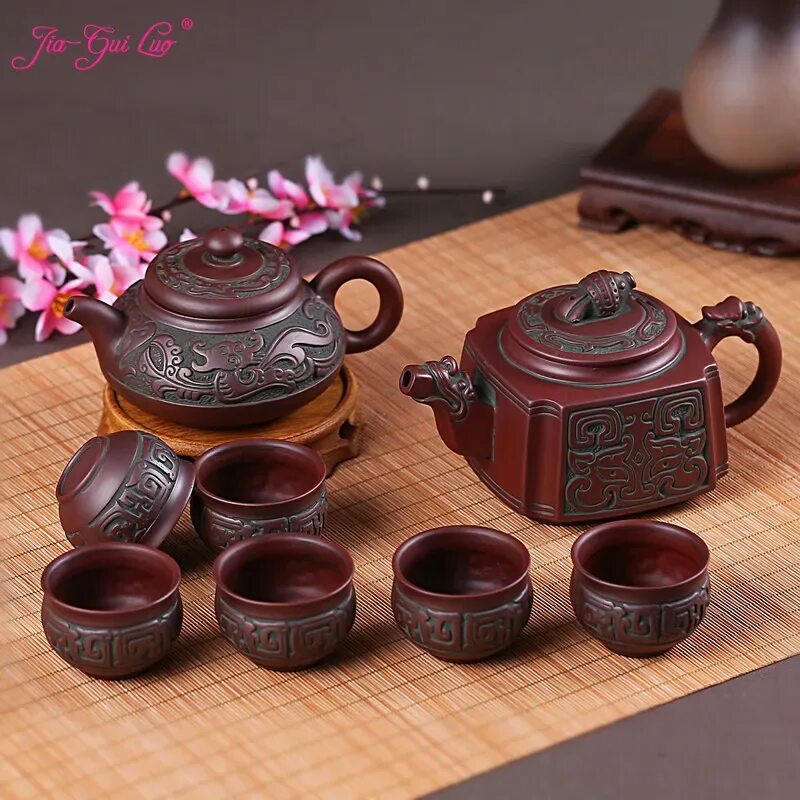 Чайный сервиз китай. Китайский чайный сервиз Баолинь. Чайный китайский набор Yixing China. Чайный сервиз китайский глиняный. Чайный НАБОРНАБОР для чайных церемоний Китай.