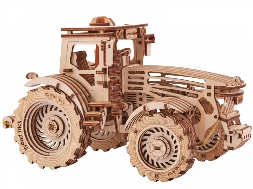 Конструктор из дерева. Сборная модель wood trick трактор. 3d puzzle &quot;трактор john deere&quot;. деревянный конструктор wood trick. механический конструктор из дерева wood trick.
