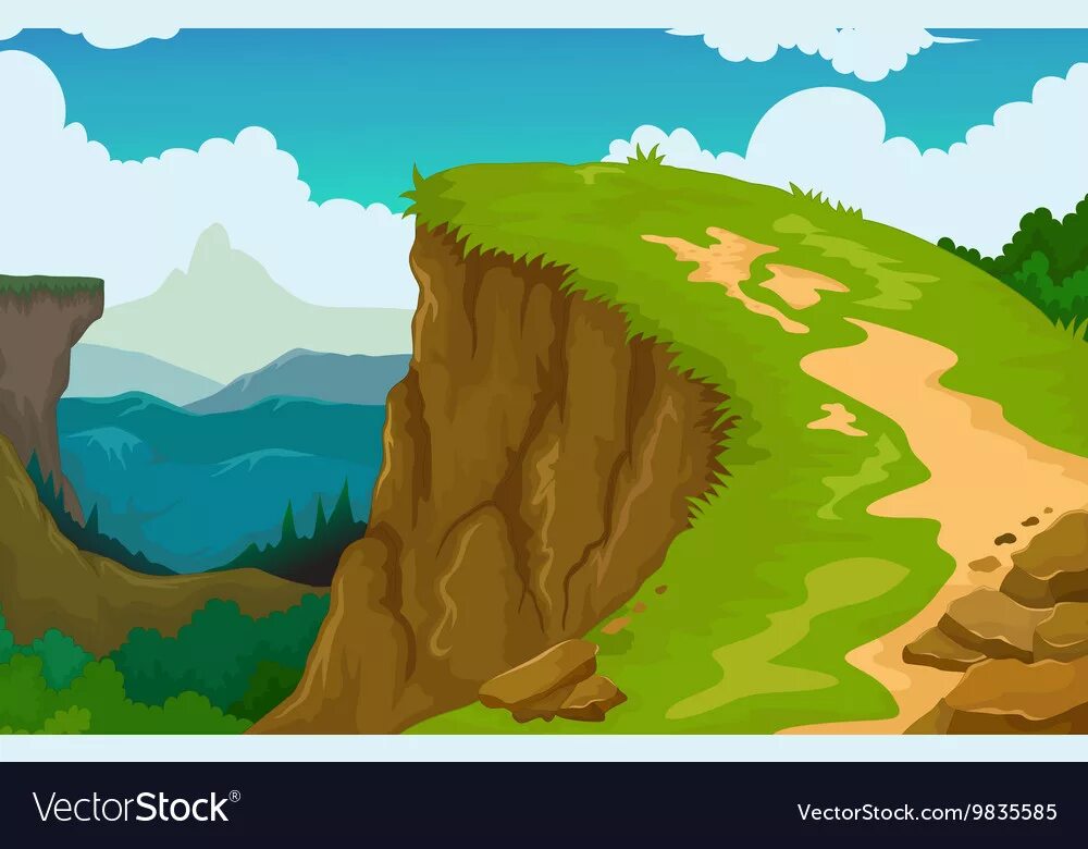 рисованный обрыв. скалы простым карандашом. картина два холма. обрыв нарисованный. андре косслик осенний пейзаж.