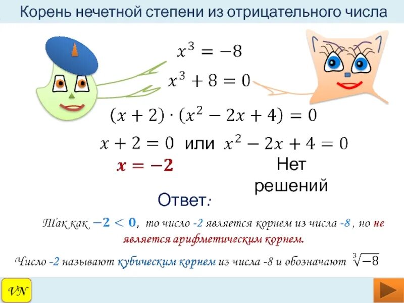 Отрицательным числом является является. Арифметический корень отрицательного числа. Корень нечетной степени из отрицательного числа. Корень нечетной степени из отрицательного числа число. Корень из числа с отрицательной степенью.