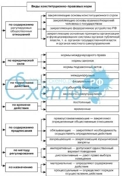 Конституционно правовые нормы понятие виды. Классификация конституционно-правовых норм таблица. Виды Конституц правовых норм.