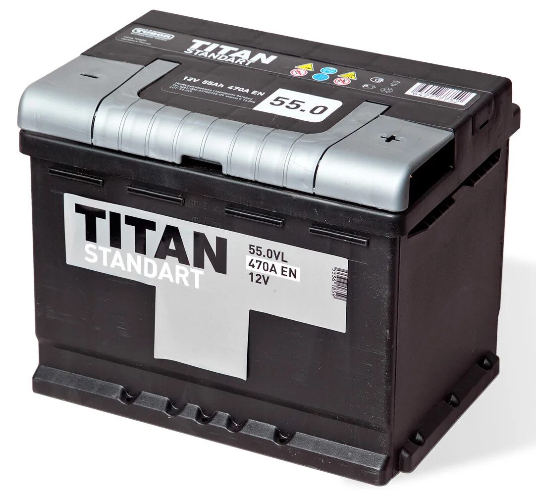 Купить аккумулятор в иваново. Автомобильный аккумулятор Titan Standart 6ct-55.0 VL. Аккумуляторы автомобильные Титан 60 Ач. Аккумулятор Titan Standart 190 ПП. АКБ Титан 55 а/ч.