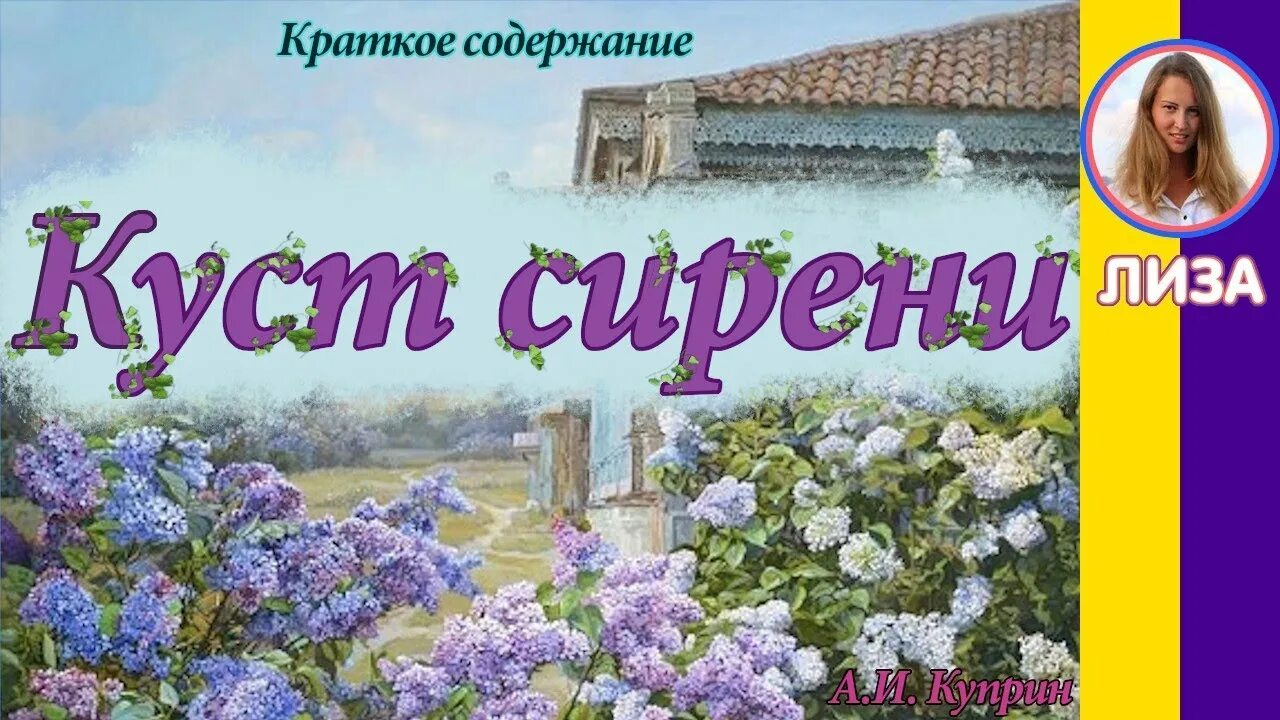 Краткий пересказ куст сирени Куприн. Куприн сирень. Пересказ куст сирени Куприн.