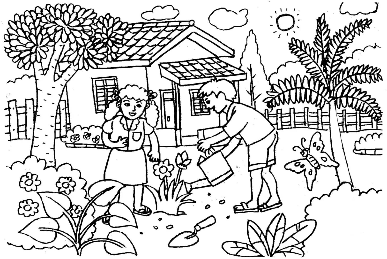 Рисунок осенних работ