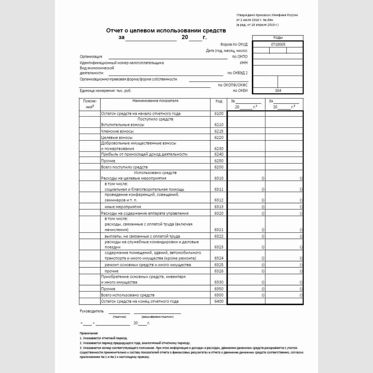 Форма 1 нко бланк