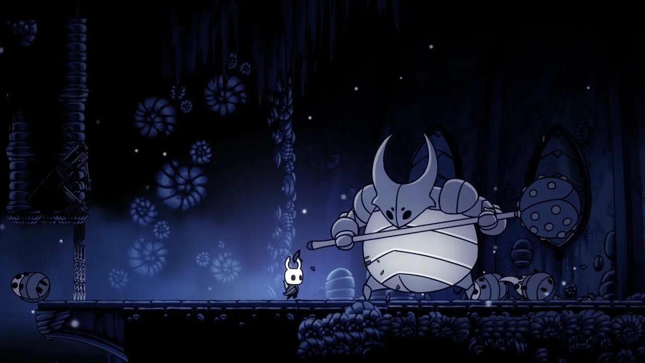 Hollow knight что делать. Ложный рыцарь Hollow Knight. Hollow Knight боссы ложный рыцарь. Первый босс в Холлоу Найт. Холлоу Найт босс ложный рыцарь.