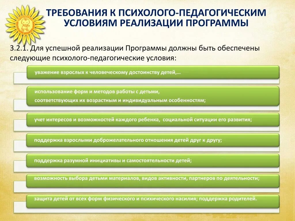 Каким должен быть образовательный процесс. Психолого-педагогические условия в ДОУ по ФГОС до. Психолого-педагогические условия это по ФГОС. Что такое условия реализации программы в ДОУ. Требования к психолого-педагогическим условиям.