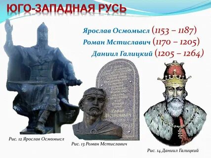 Князья юго западных княжеств 12 13