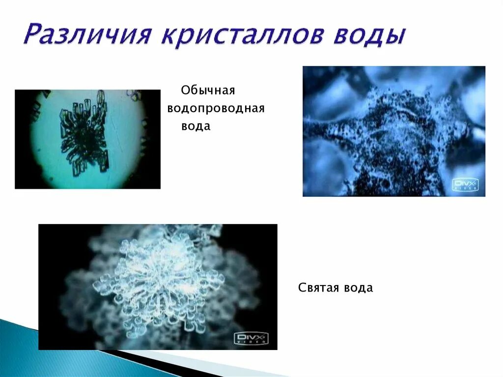 Святая вода под микроскопом Вода, которую мы пьем окружающий мир, презентации