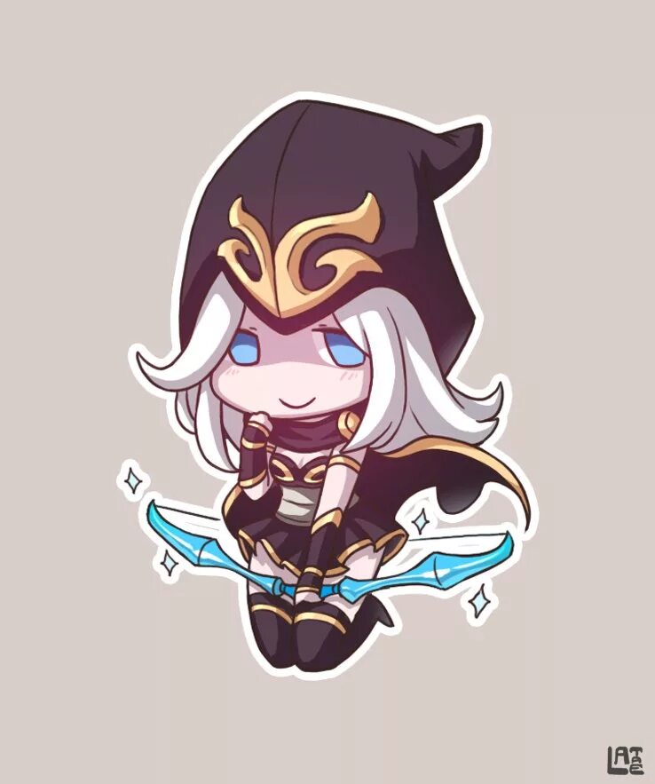 Лига легенд персонажи Чиби. Чиби League of Legends Ashe. Эш лига легенд стикер. Аватарка лига