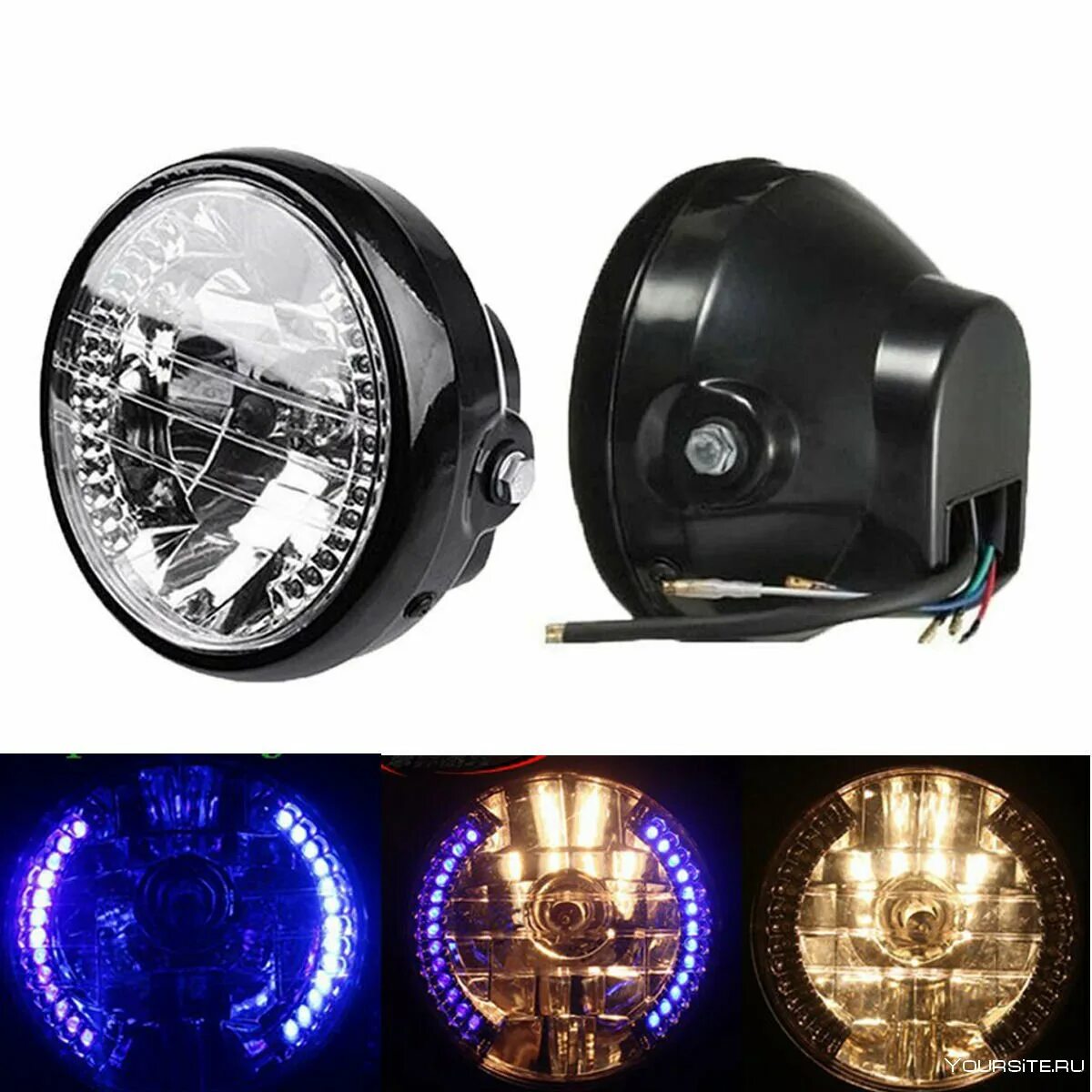 Led фара с поворотником. Фара на мотоцикл. led фара на мотоцикл. галогеновая фара на мотоцикл. мото фара светодиодная.