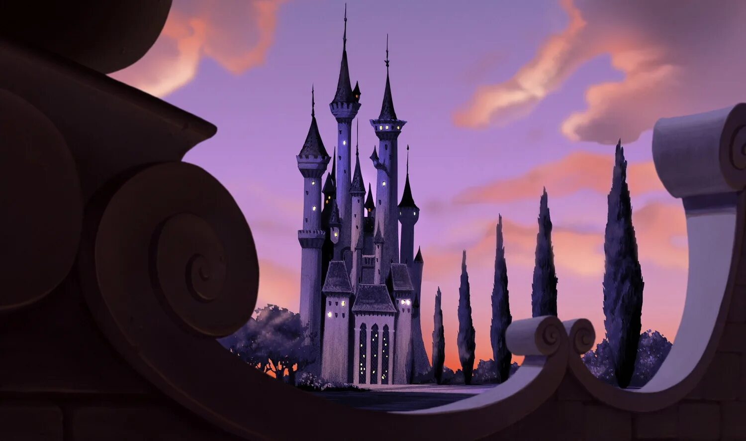 Золушка 2: мечты сбываются. Дворец Золушки Дисней. Комната Рапунцель в башне.