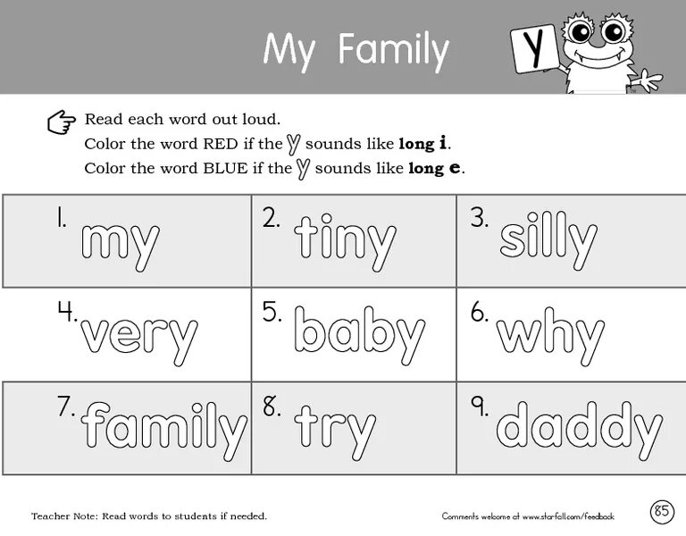 Read the words aloud. Letter y Sound. Words with Letter y. Sound y Worksheets. Letter y Phonics.