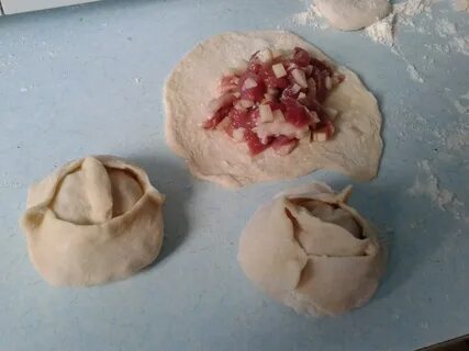 Манты домашние лепка