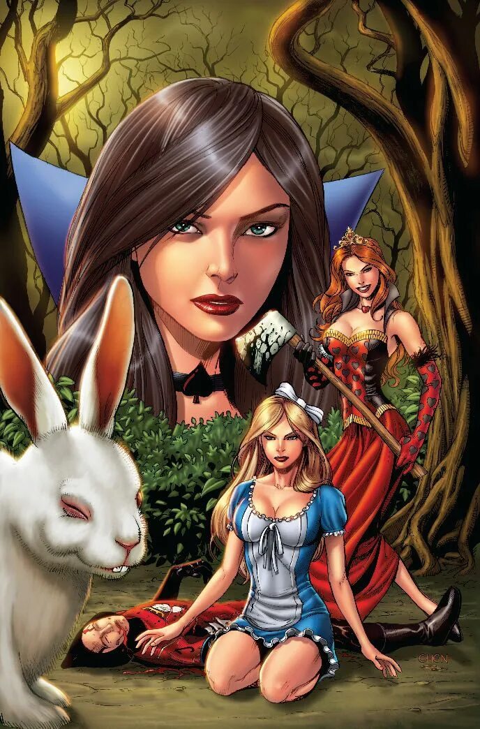 Комиксы grimm fairy tales presents wonderland. Комиксы grimm fairy tales presents wonderland (2012 zenescope) comic books. Алиса в стране чудес комикс. Wonderland комиксы. Алиса в стране чудес коммиес.