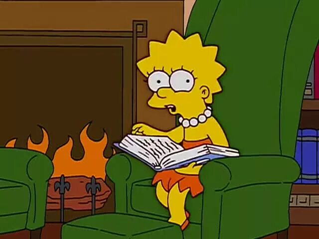 While lisa read a