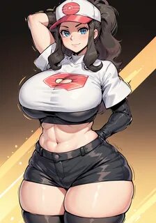 hilda (pokemon), game freak, nintendo, pokemon bw, 1girls, aged up, ai gene...